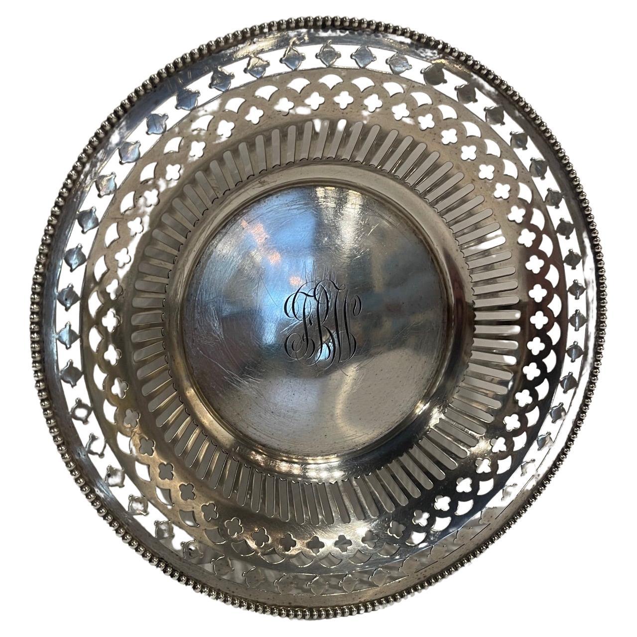 Sterling Silver Salver with Reticulated Border, 19th Century
