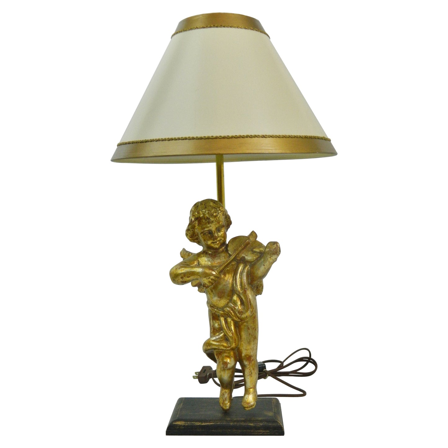 Baroque Style Carved Giltwood Cherub or Putti Adapted as a Lamp, 20th Century