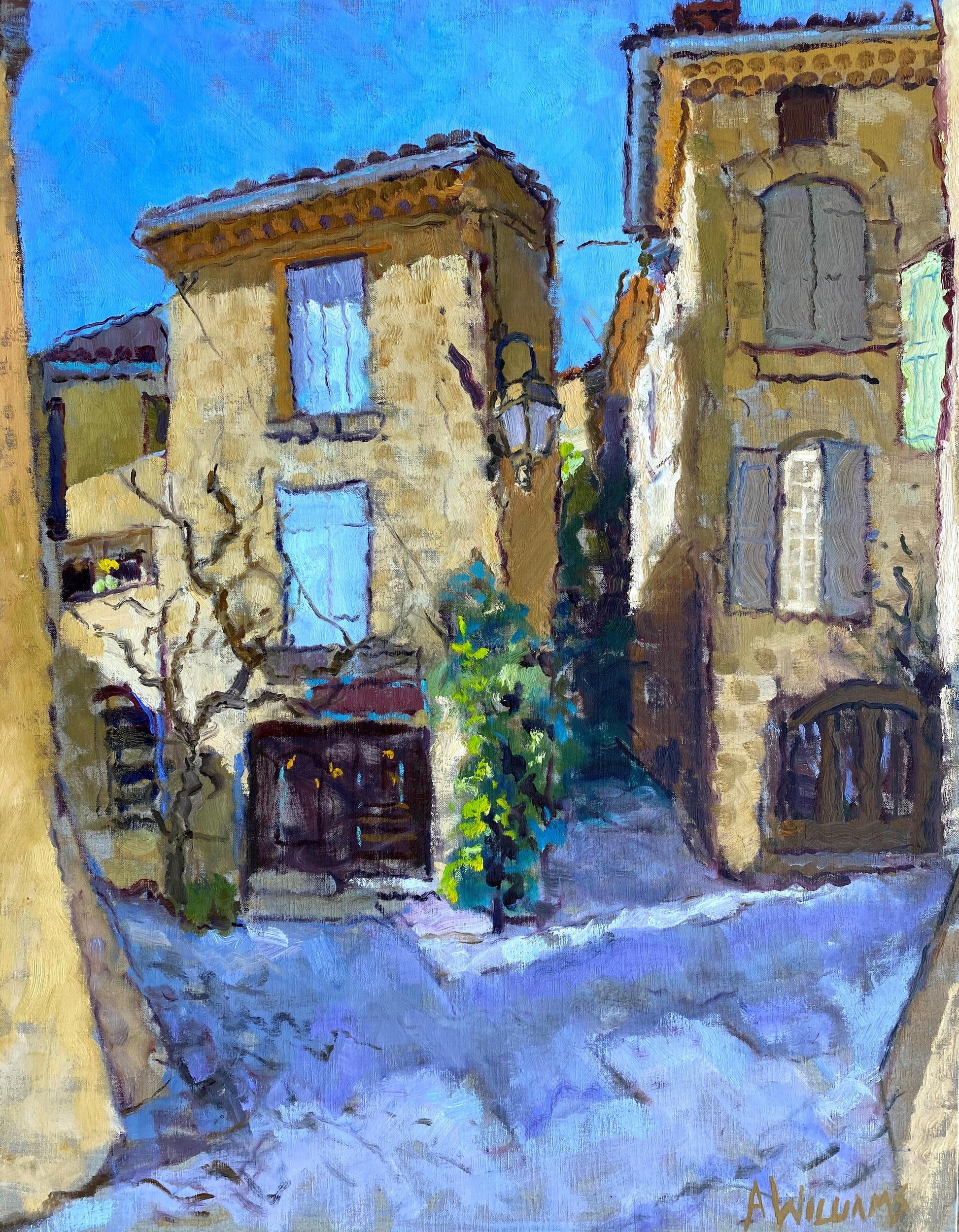 Framed Oil on Canvas "Yet Again, Lourmarin" by Alice Williams