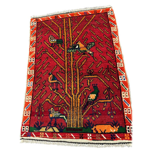 Pakistani Tribal Design Hand Knotted Area Rug, 21st Century