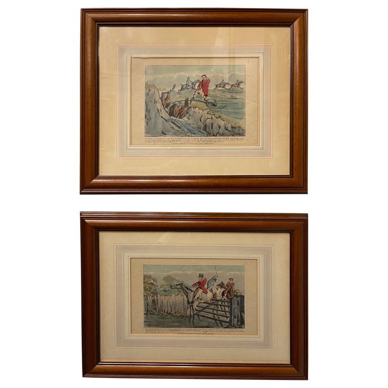 Pair of Framed Hunting Scenes Lithographs by Henry Alken, 19th Century