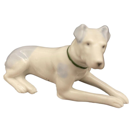 German Porcelain Figure of a Greyhound Dog, 20th Century