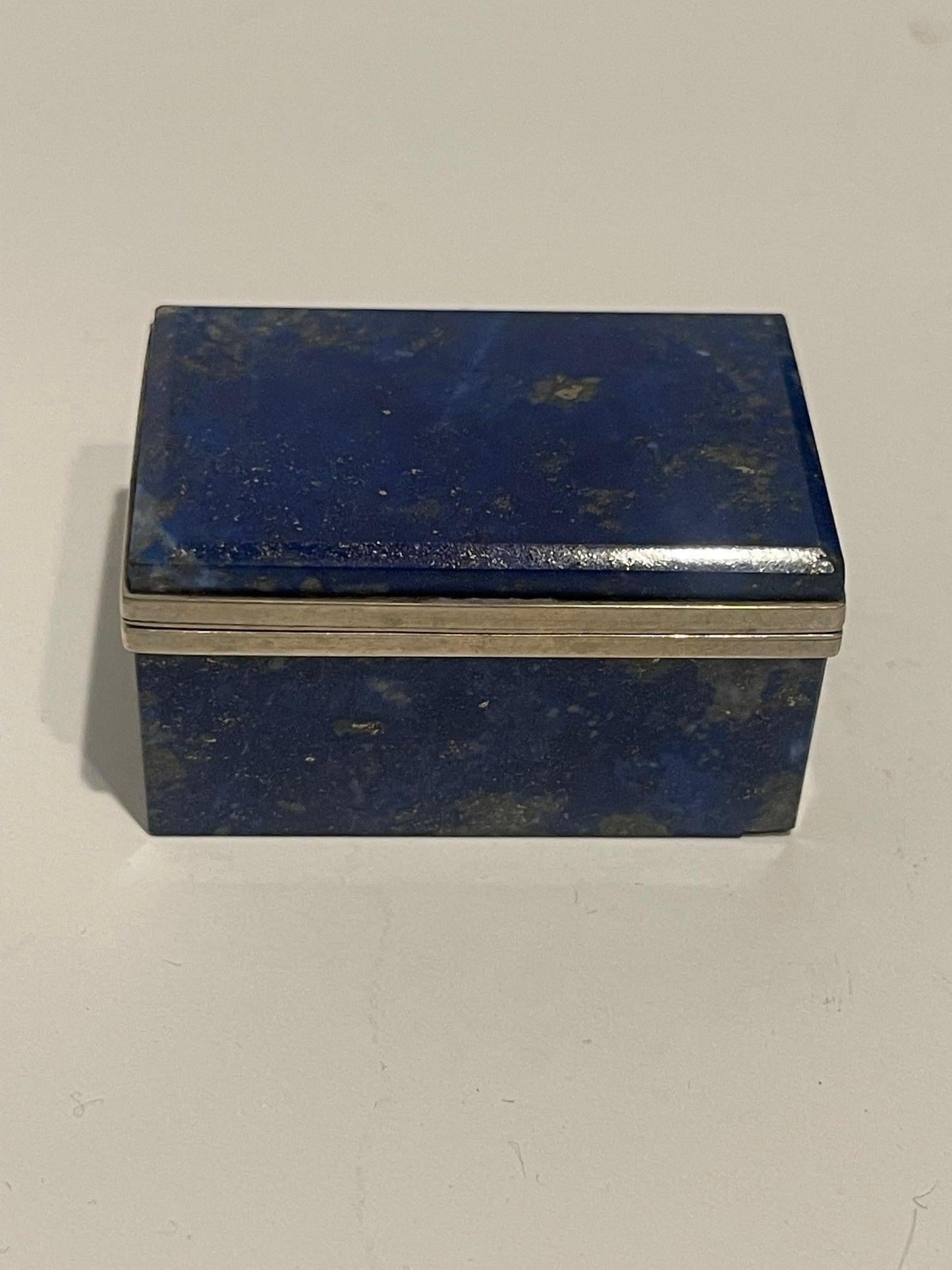 Small Blue Lapis Lazuli Pill or Trinket Box