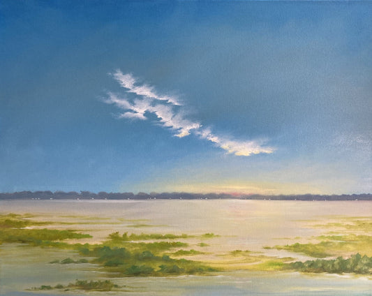 Framed Oil on Board "Salt Marsh" by Michael Francis Reagan