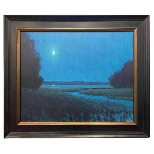 Framed Oil on Canvas "In the Still of the Night", Michael Reibel