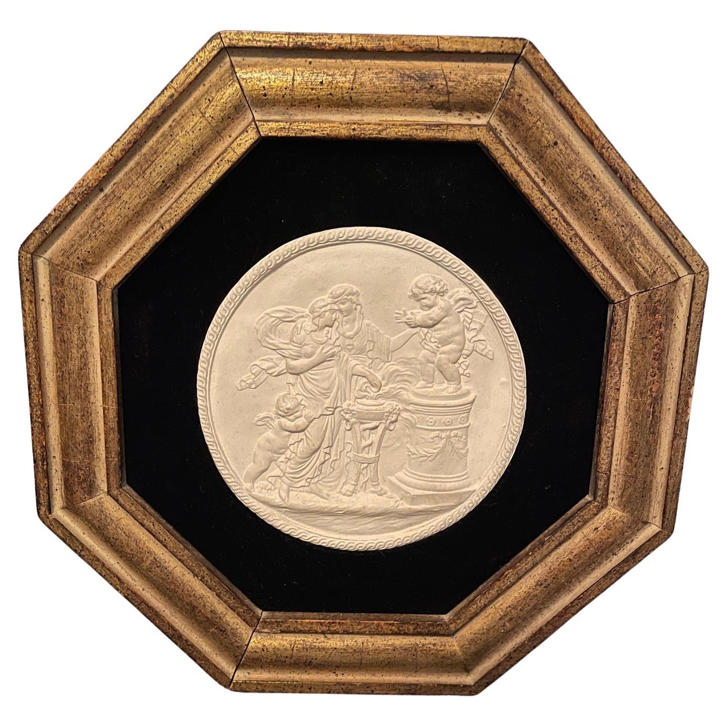 Framed 19th Century Italian Grand Tour Intaglio of Cherubs, 19th Century