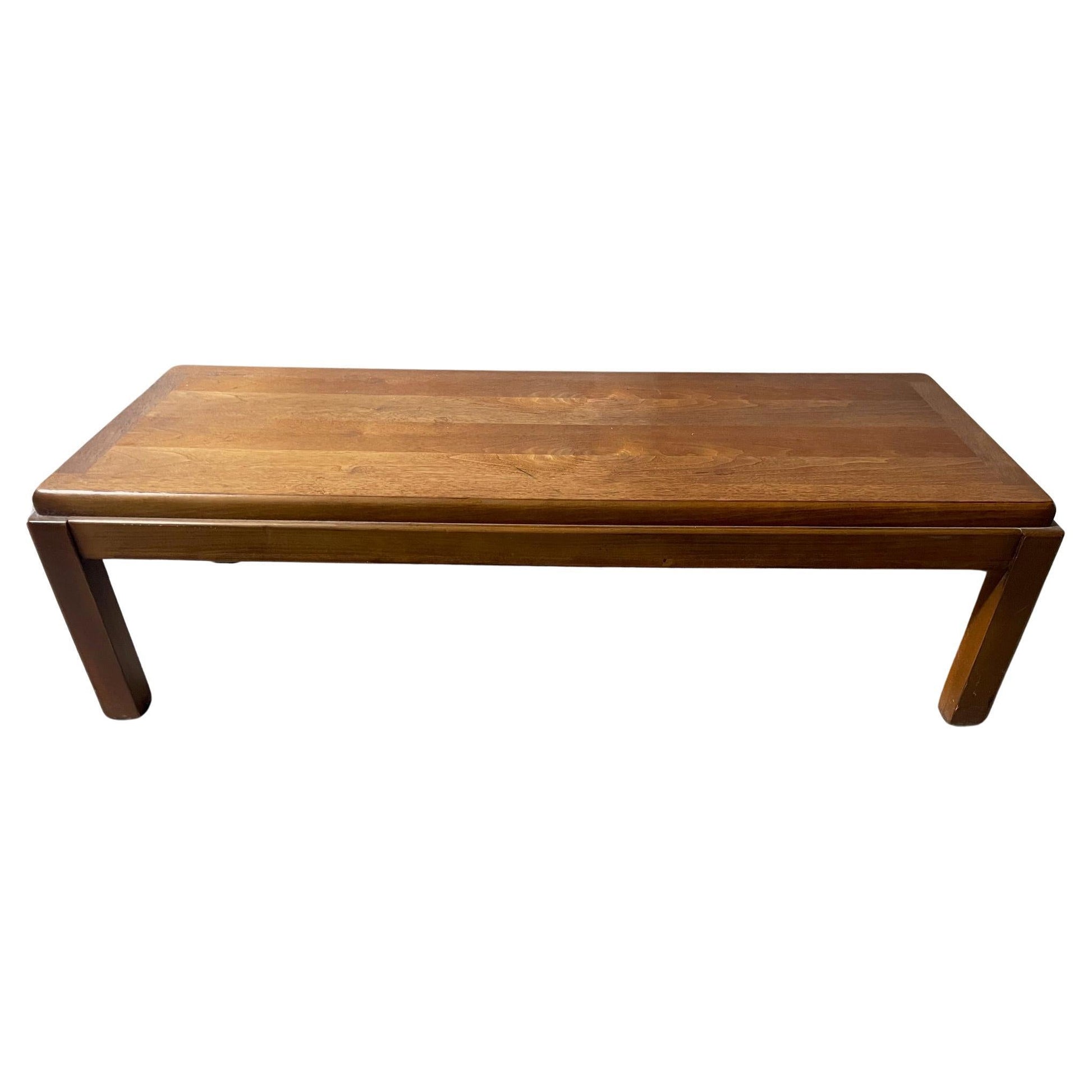 Walnut Coffee Table in the Style of Bassett, Late 20th Century