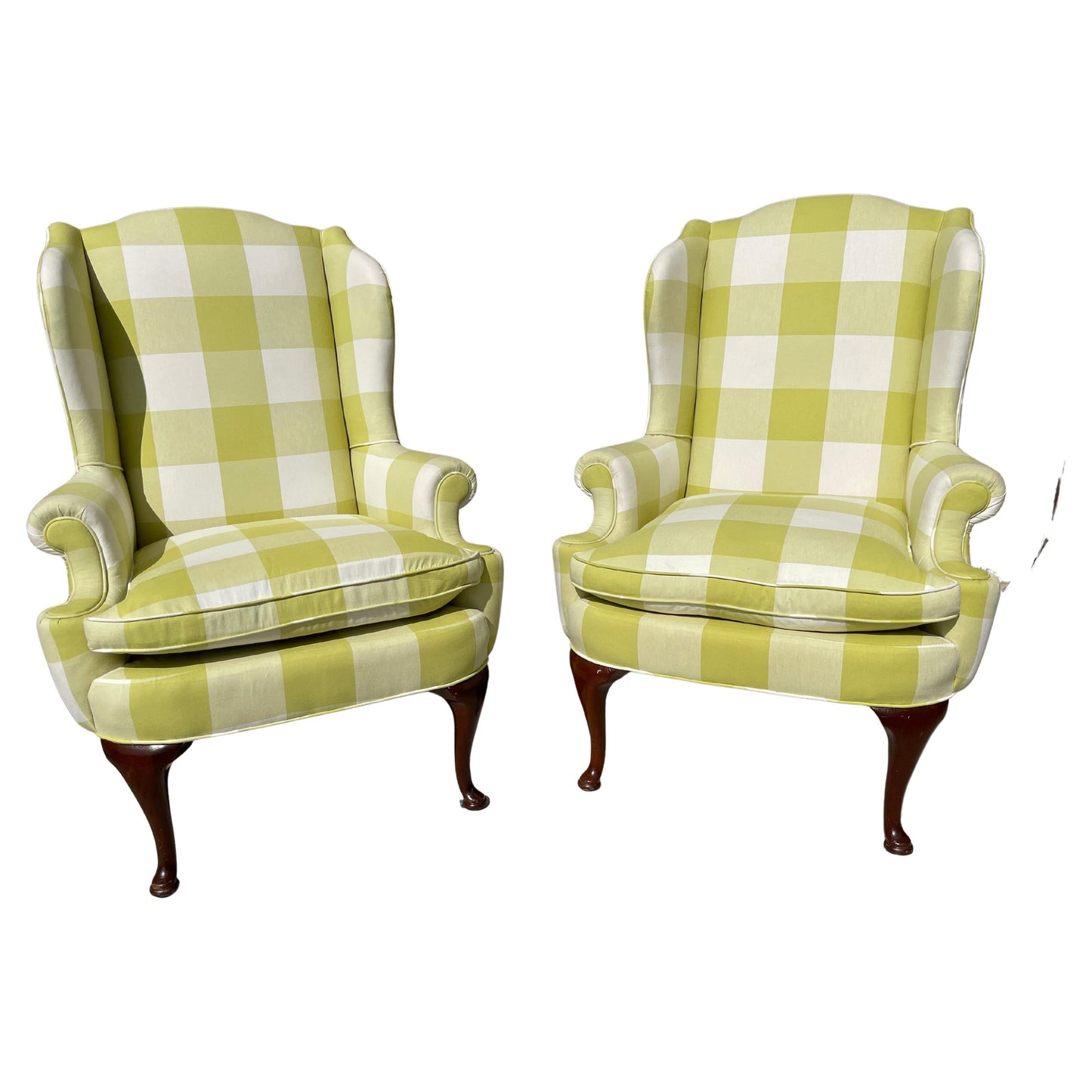 Pair of Vintage Wingback Chairs, Mid 20th Century